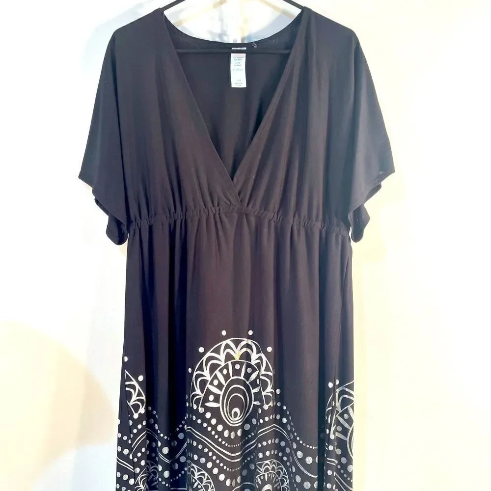 BLACK SWIM COVER UP BY SWIMSUITS  FOR ALL SIZE 14-16
